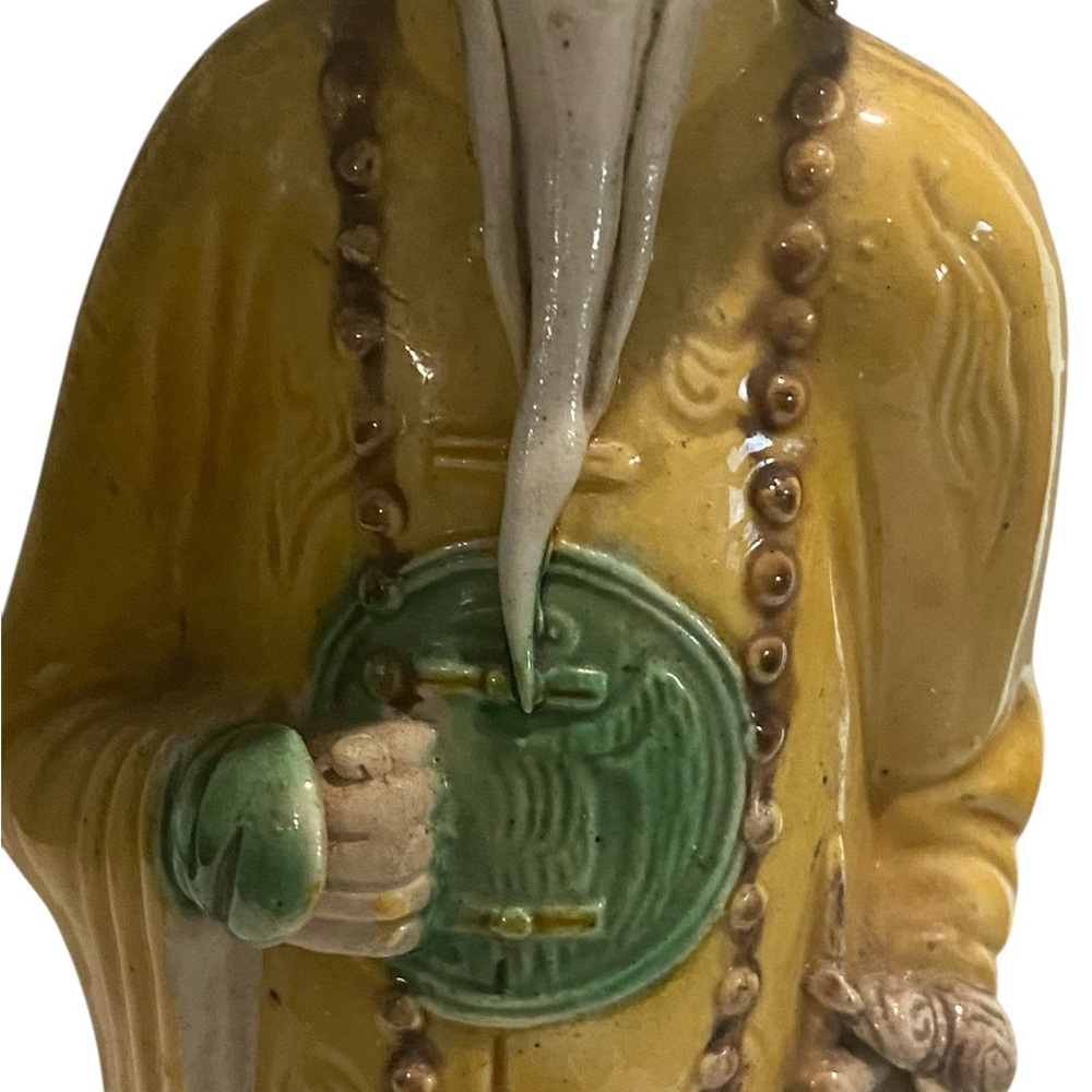 1900s Late Qing/Republic Chinese Mandarin Elderly Man Porcelain Figure - Picture 4 of 15